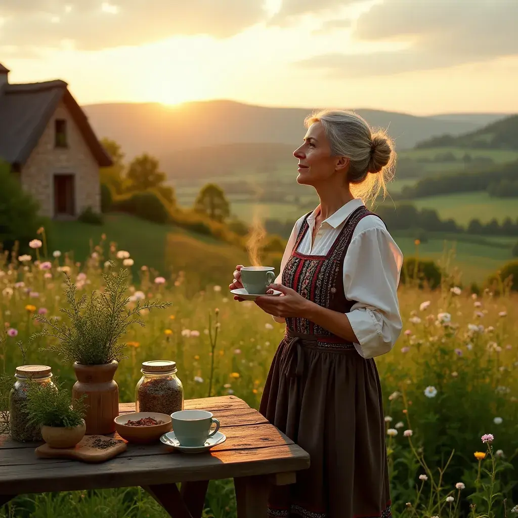 Gyógynövények közelről, amelyek a tea fő összetevői